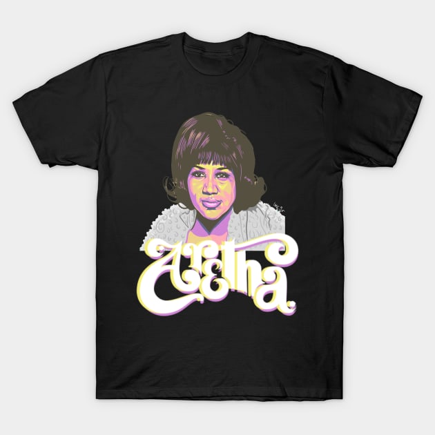 Aretha Franklin T-Shirt by tshirtnationalism